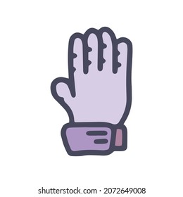 climbing glove color vector doodle simple icon