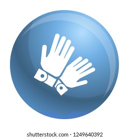 Climbing gloves icon. Simple illustration of climbing gloves vector icon for web design isolated on white background