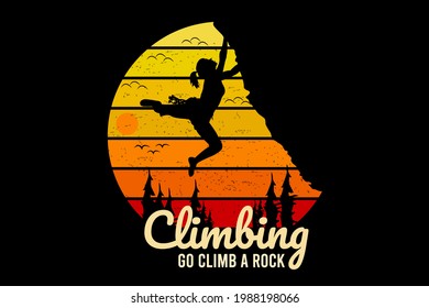 climbing go a climb rock color yellow and orange