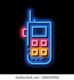 Climbing Gps Assistant Device Alpinism neon light sign vector. Glowing bright icon transparent symbol illustration