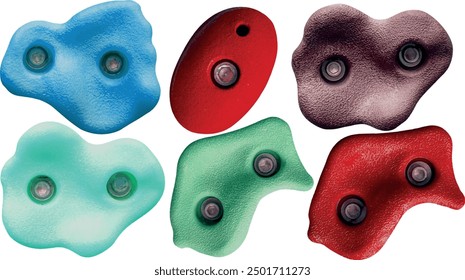 
climbing grip set. Vector graphic file. Transparent