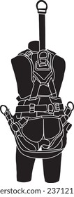 Climbing Harness Vector: Gear Equipment Illustration, Rock Climbing Essentials: Cartoon Harness Vector, Climbing Sit Harness: Vector Gear Equipment Icon