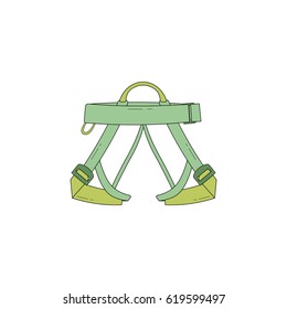 Climbing harness. Vector illustration.