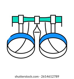 climbing harnesses mountaineering adventure line icon vector. climbing harnesses mountaineering adventure sign. isolated symbol illustration