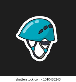 climbing helmet doodle icon