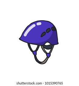 climbing helmet doodle icon