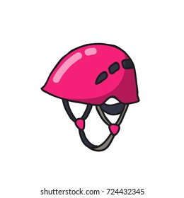 climbing helmet doodle icon
