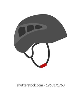 climbing helmet vector flat design 