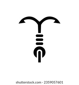 Climbing Hook Filled Icon Vector Illustration