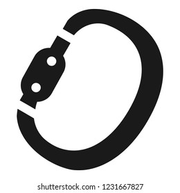Climbing hook icon. Simple illustration of climbing hook vector icon for web design isolated on white background