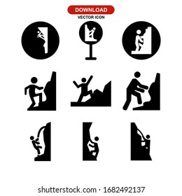 climbing icon or logo isolated sign symbol vector illustration - Collection of high quality black style vector icons
