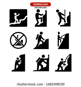climbing icon or logo isolated sign symbol vector illustration - Collection of high quality black style vector icons
