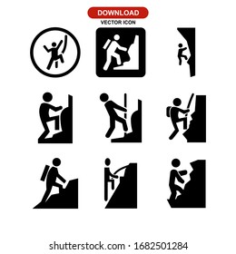 climbing icon or logo isolated sign symbol vector illustration - Collection of high quality black style vector icons
