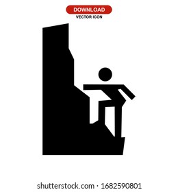 climbing icon or logo isolated sign symbol vector illustration - high quality black style vector icons
