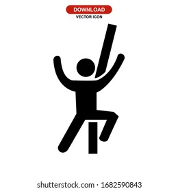 climbing icon or logo isolated sign symbol vector illustration - high quality black style vector icons
