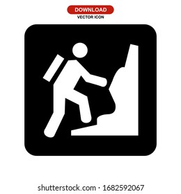 climbing icon or logo isolated sign symbol vector illustration - high quality black style vector icons
