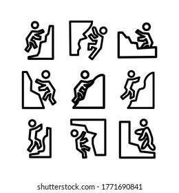 climbing icon or logo isolated sign symbol vector illustration - Collection of high quality black style vector icons
