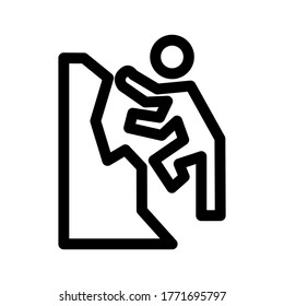 climbing icon or logo isolated sign symbol vector illustration - high quality black style vector icons
