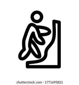 climbing icon or logo isolated sign symbol vector illustration - high quality black style vector icons
