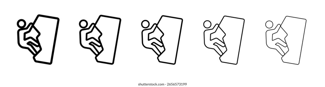 Icono de escalada esbozo simple ilustración aislada