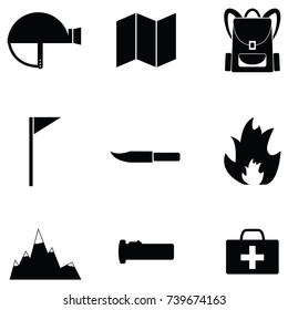 climbing icon set