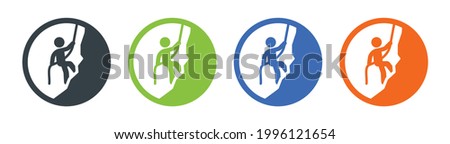 Climbing icon set. Vector illustration