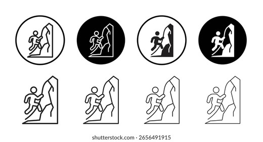 Klettersymbol einfaches Umrissvektorzeichen