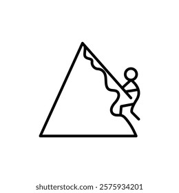 Climbing icon simple vector symbol