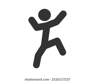 Climbing icon symbol. Man Climbing sign. Vector illustration image.