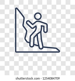 Climbing icon. Trendy Climbing logo concept on transparent background from Activity and Hobbies collection