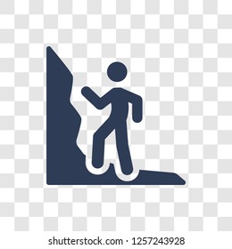 Climbing icon. Trendy Climbing logo concept on transparent background from Activity and Hobbies collection