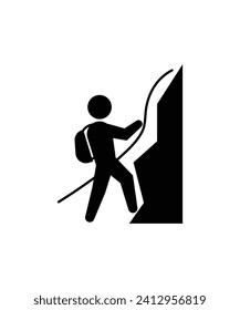 climbing icon, vector best flat icon.