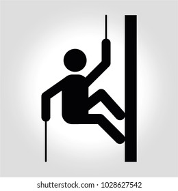 Climbing icon. Vector illustration