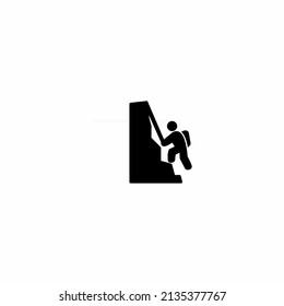 climbing icon Vector Illustration on the white background.