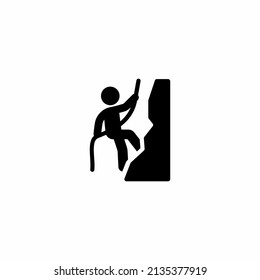 climbing icon Vector Illustration on the white background.