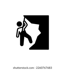 Climbing icon in vector. Logotype