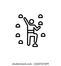 Climbing icon in vector. Logotype