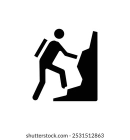 Climbing icon web design in vector