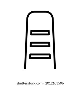 Icono de escalera de escalada, gráficos del vector de línea