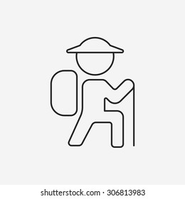 climbing line icon