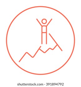 Climbing line icon.