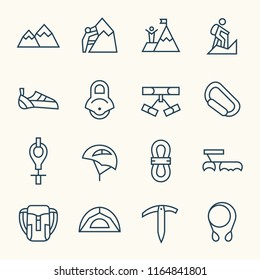 Climbing line icons