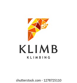 climbing logo design template. creative sign. Universal vector icon. - Vector