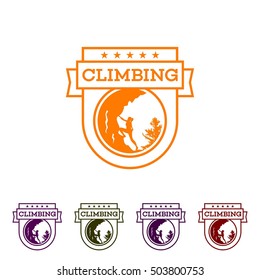 Climbing logo, Mountain explorer logo