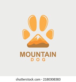 
climbing logo with a mountain shape like a dog's paw