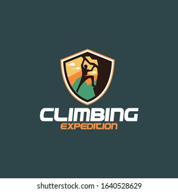 Climbing Logo Vector Image Stock