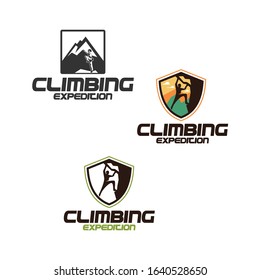Climbing Logo Vector Image Stock