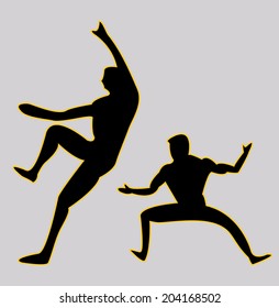 Climbing man