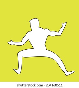 Climbing man