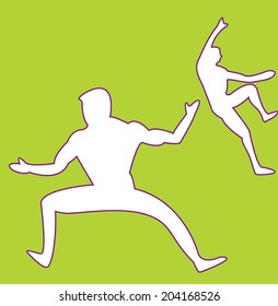 Climbing man
